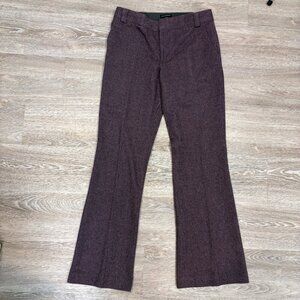 Club Monaco Wool Purple Flare Pants Trousers Size 8